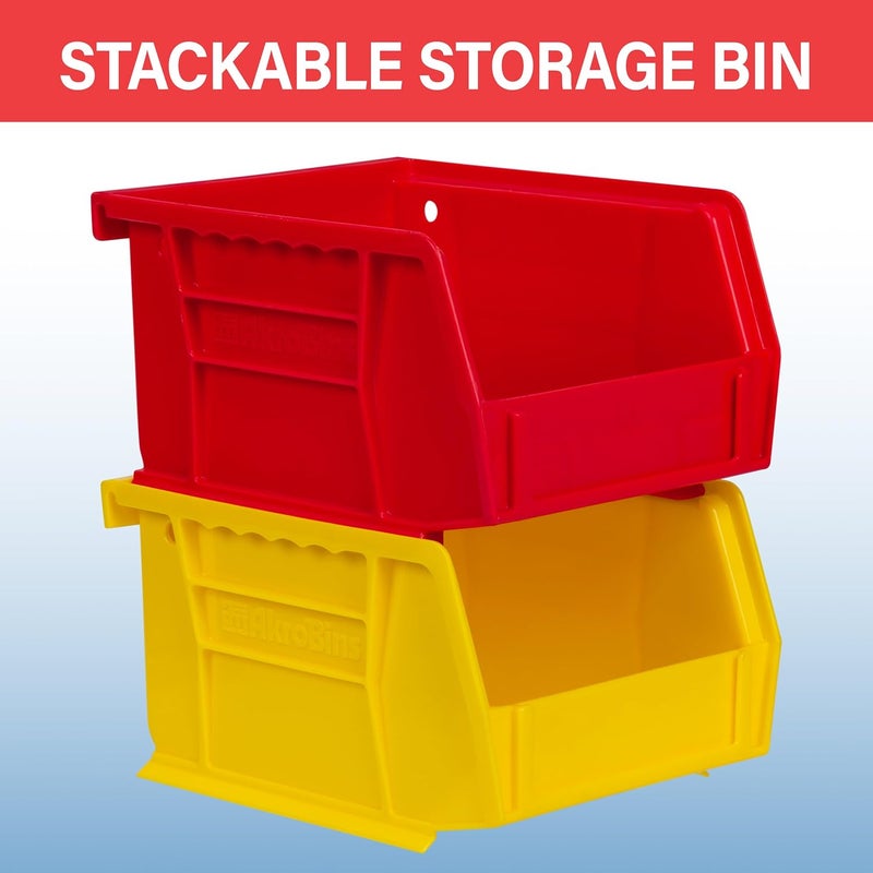 AkroMils 30210 AkroBins Plastic Storage Bins, Space-Saving Stackable Bins for Garage, Pantry, Craft Organization, 5-Inch x 4-Inch x 3-Inch, Green, 24-Pack - Image 4